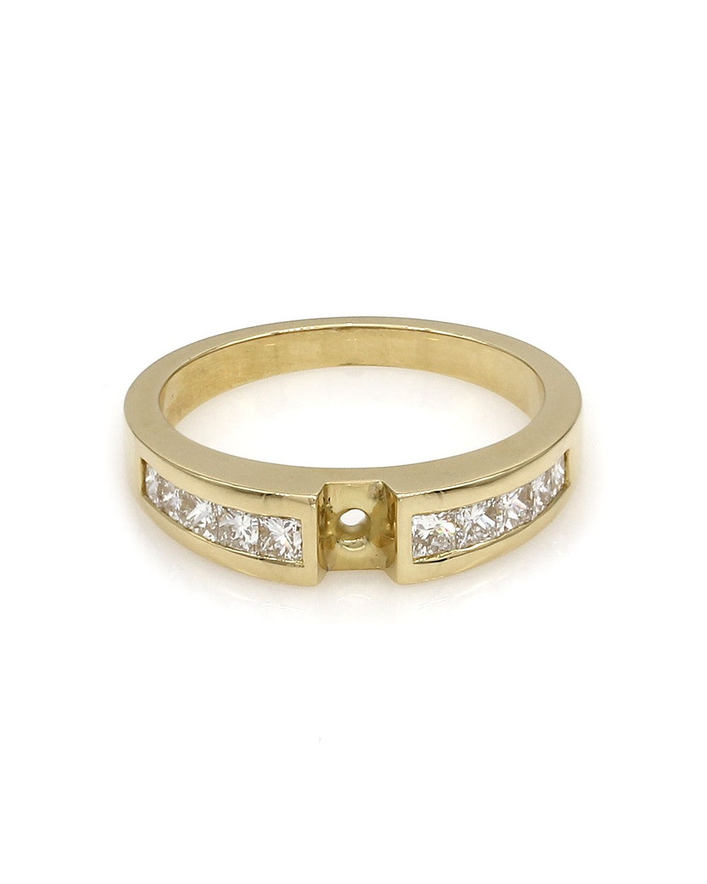 Princess Diamond Engagement Ring Mounting in Gold