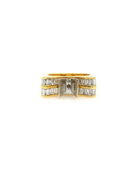Baguette Diamond Tension Ring Mounting in Gold