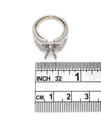Invisible Princess Diamond Ring Mounting in Platinum