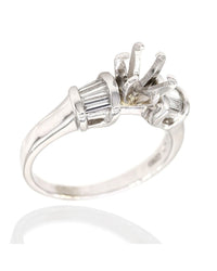 Diamond Engagement Ring Mounting in Platinum