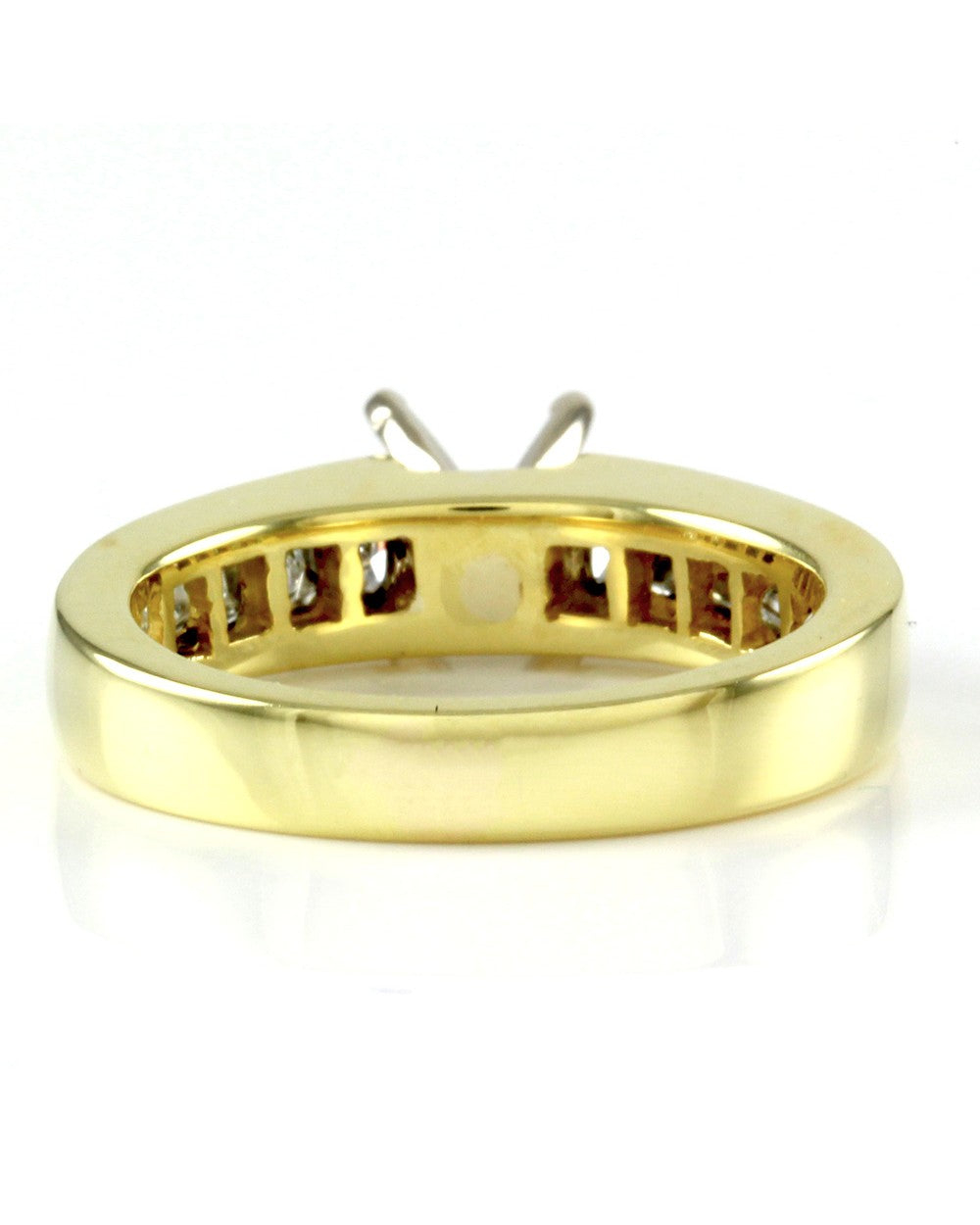 Princess Diamond Engagement Ring Mounting in Gold