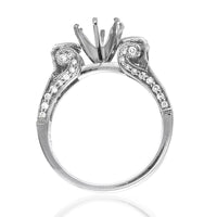 Diamond Engagement Ring Mounting in Platinum