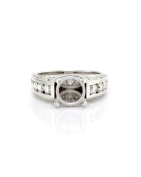 Diamond Ring Mounting in Platinum and Gold