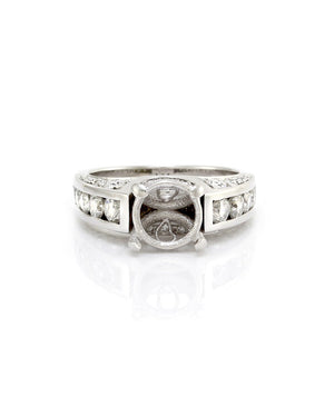 Diamond Ring Mounting in Platinum and Gold