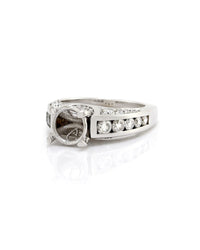 Diamond Ring Mounting in Platinum and Gold