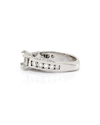 Diamond Ring Mounting in Platinum and Gold