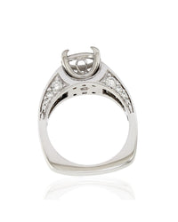 Diamond Ring Mounting in Platinum and Gold