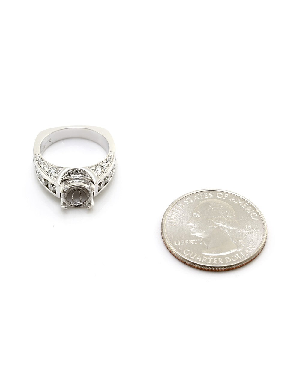 Diamond Ring Mounting in Platinum and Gold
