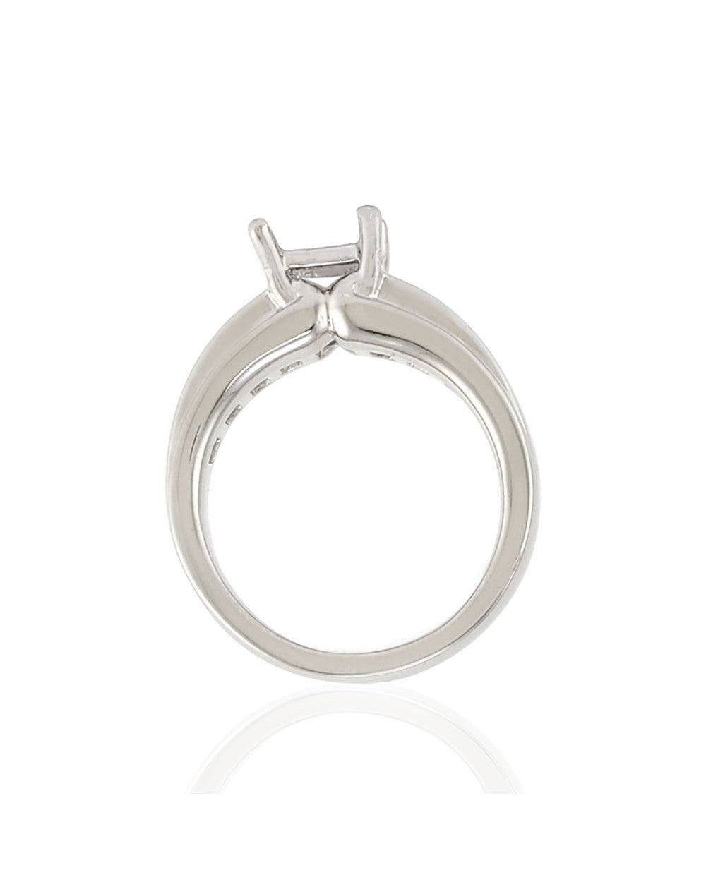 Princess Diamond Bridal Engagement Ring Mounting in Platinum