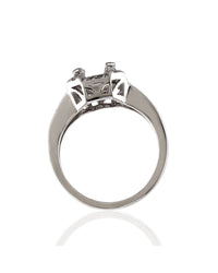 Pave Diamond Engagement Ring Mounting in Gold