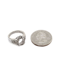 Pave Diamond Engagement Ring Mounting in Gold