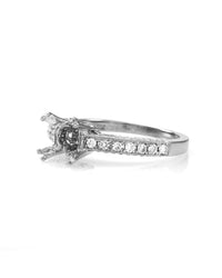 Micro-pave Diamond Engagement Ring Mounting in Gold