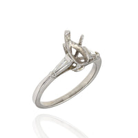 Diamond Engagement Ring Mounting in Platinum