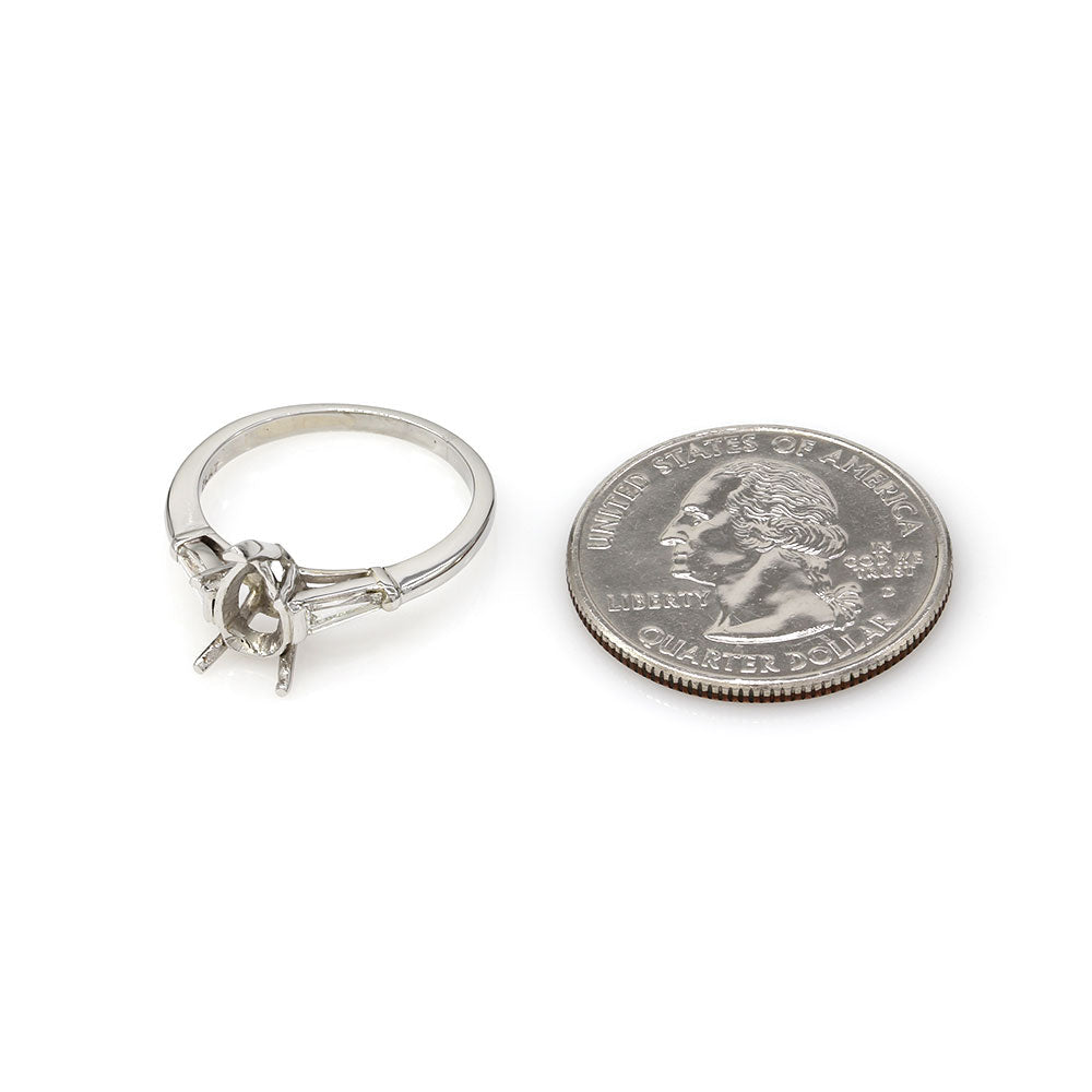 Diamond Engagement Ring Mounting in Platinum
