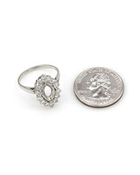 Diamond Halo Ring Mounting in Platinum