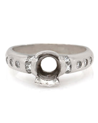 Flush Set Diamond Mounting in Gold