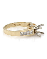 Channel Set Diamond Mounting in Gold