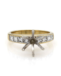 Channel Set Diamond Mounting in Gold