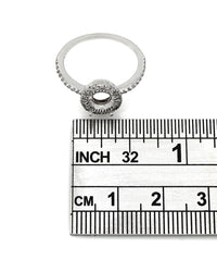 Prong Set Round Diamond Halo Mounting in 14k White Gold