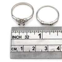 Two Piece, Vintage Single Cut Diamond Mounting in White Gold