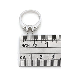 Round Diamond Vertical Channel Mounting in Platinum