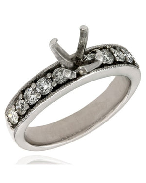 Milgrain Accent Diamond Mounting