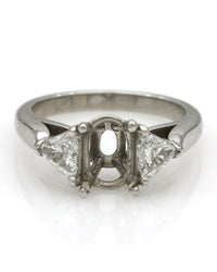 Trilliant Diamond Mounting in Platinum