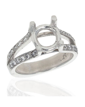 0.42ctw Diamond Split Shank Mounting in Platinum