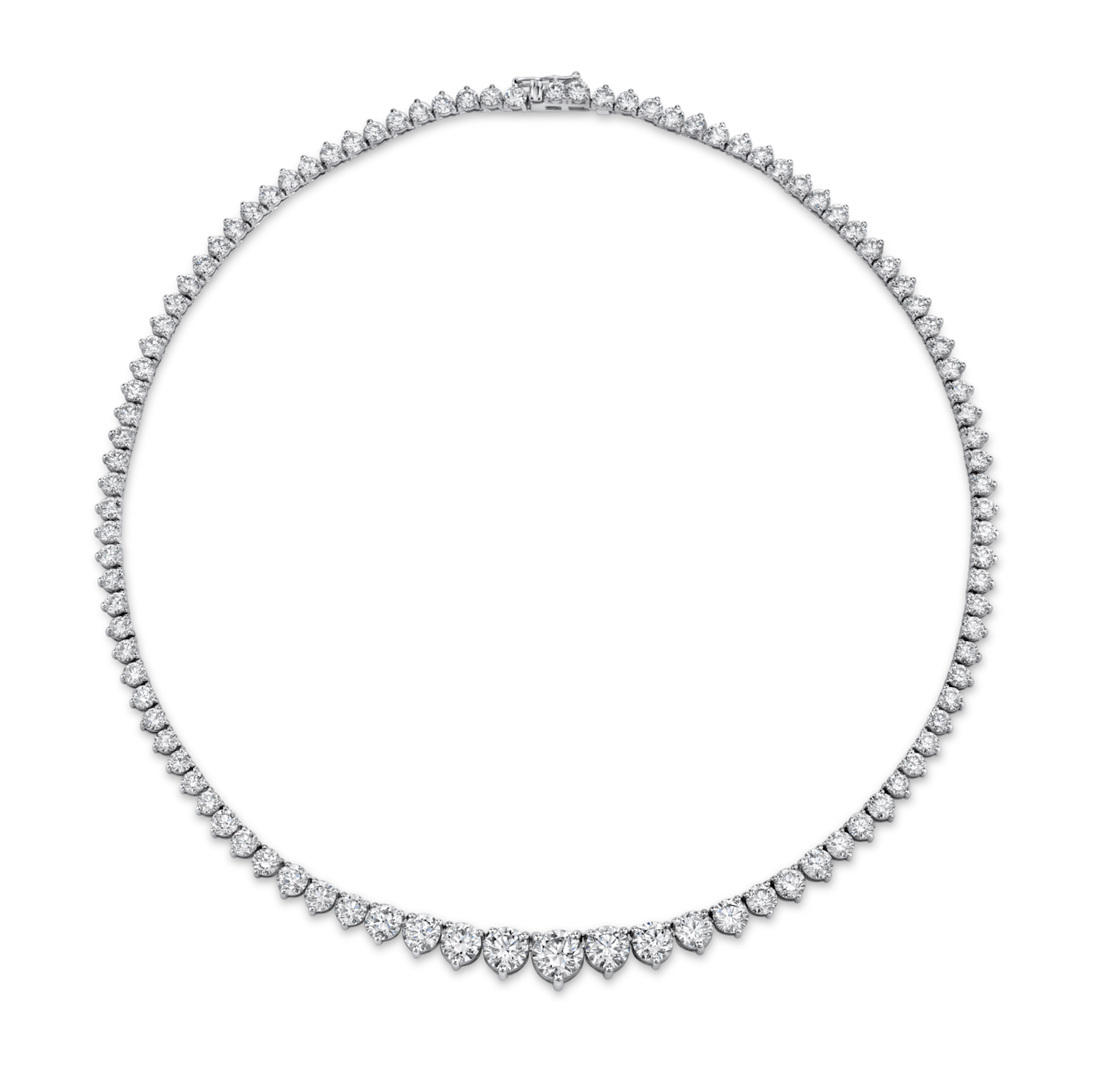 Graduated Riviera Diamond Necklace