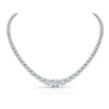 32 Carat Graduated Diamond Riviera 3-Prong Necklace
