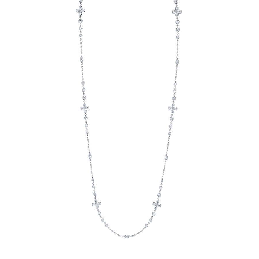 17 Carat Fancy Shapes Diamonds By the Yard Necklace