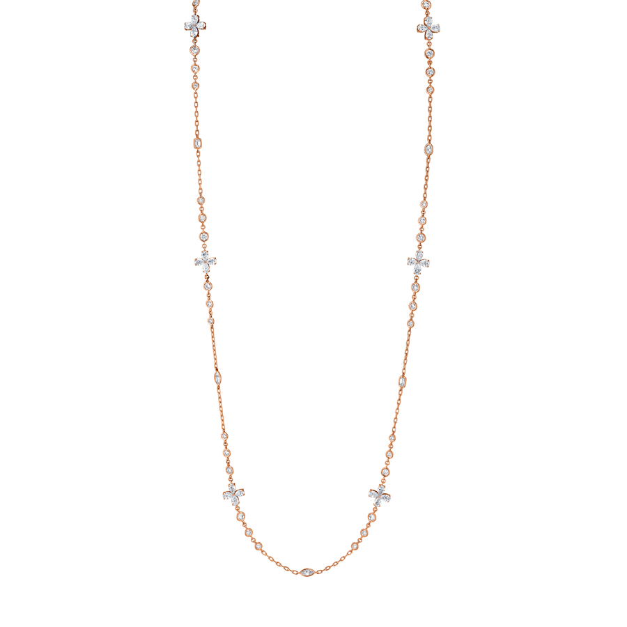 17 Carat Fancy Shapes Diamonds By the Yard Necklace