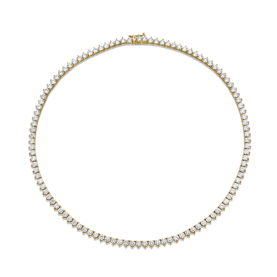 3-Prong Round Diamond Necklace