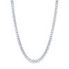 Graduated Oval Cut Riviera Necklace in Platinum
