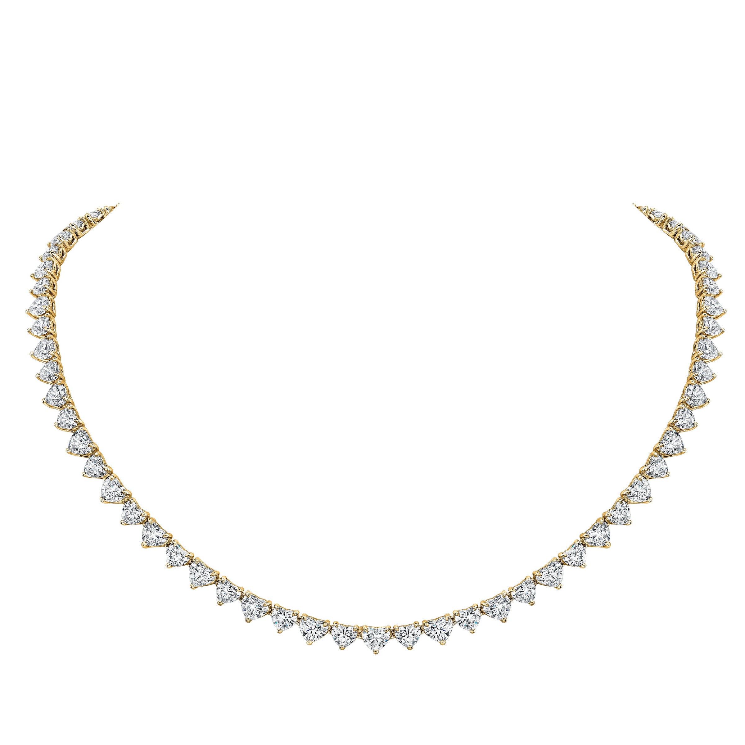 Straight Line Heart Diamond Necklace