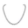 Straight Line Round Diamond Necklace 4-Prong