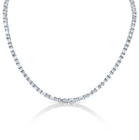 17.97 Carat 18k White Gold Diamond Necklace