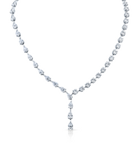 22.17 Carat Rounds and Pear Shape Diamond Lariat