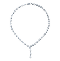 22.17 Carat Rounds and Pear Shape Diamond Lariat
