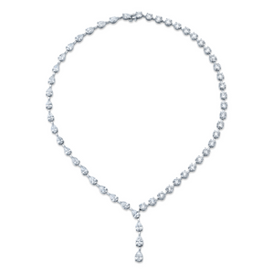 22.17 Carat Rounds and Pear Shape Diamond Lariat