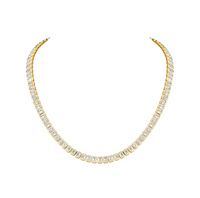 22.91 Carat 18k Yellow Gold Bezel Necklace