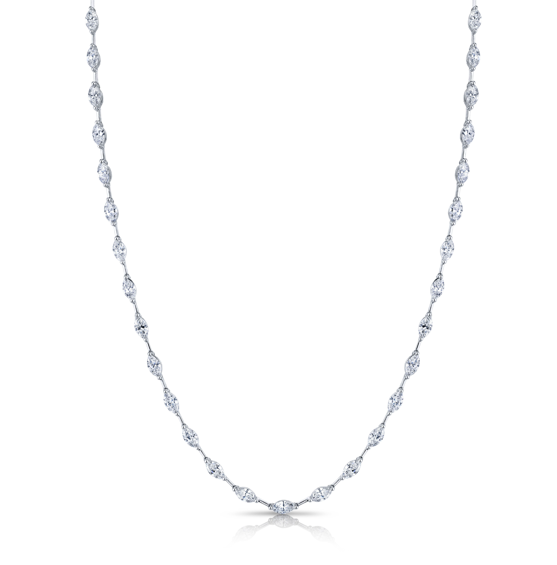 8.64 Carat 18k White Gold Necklace