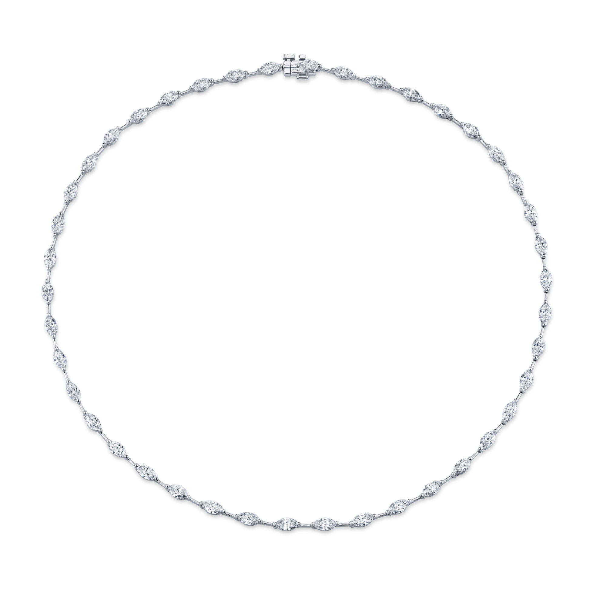 8.64 Carat 18k White Gold Necklace