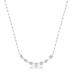 Mix Shape Floating Diamond Necklace