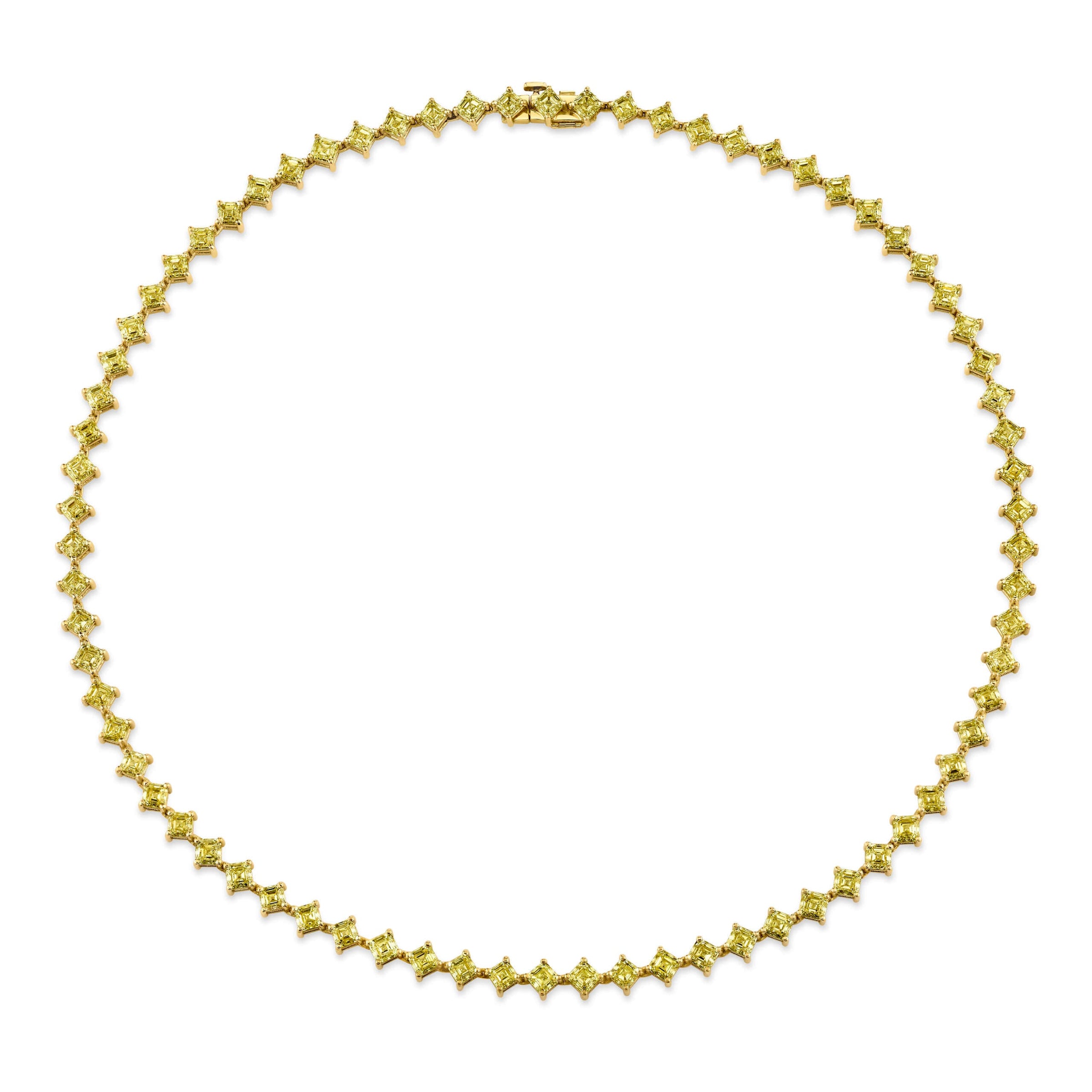 20.52 Carat Intense Yellow Diamond Necklace