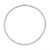 East-West Oval Diamond Necklace