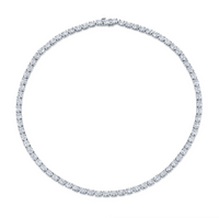 East-West Oval Diamond Necklace