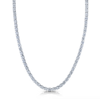 East-West Oval Diamond Necklace