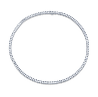 Emerald Cut Diamond Necklace