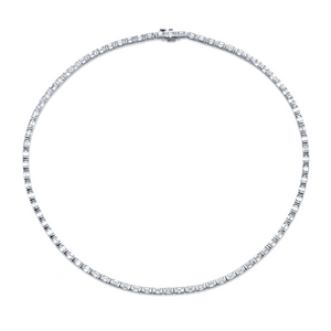 15.50 Carat Diamond Emerald Cut Necklace